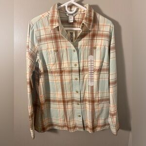 Duluth Women’s Free Swingin’ Flannel Shirt Medium NEW